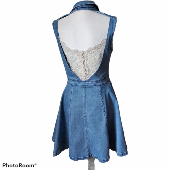 Miss Sixty Denim Dress with laced back - Picture 3 of 7